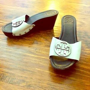 White Tory Burch Wedges